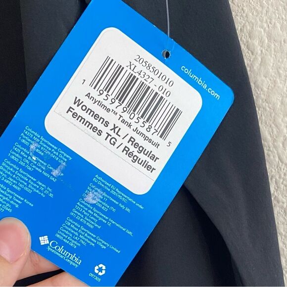 NWT Columbia Anytime Black Tank Jumpsuit Size XL - Picture 6 of 10